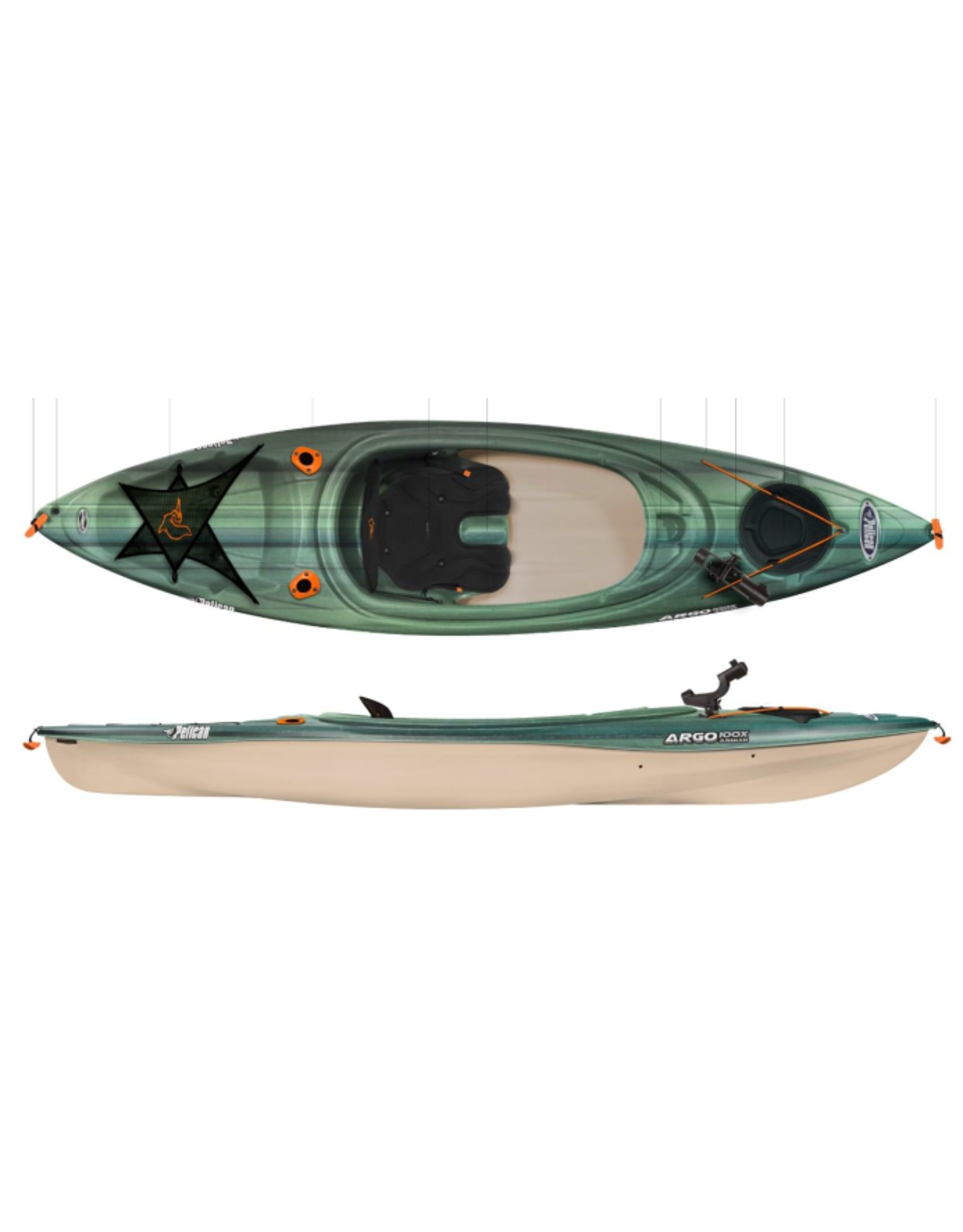 Pelican Pelican kayak Argo 100X Angler Fade Green/Sand