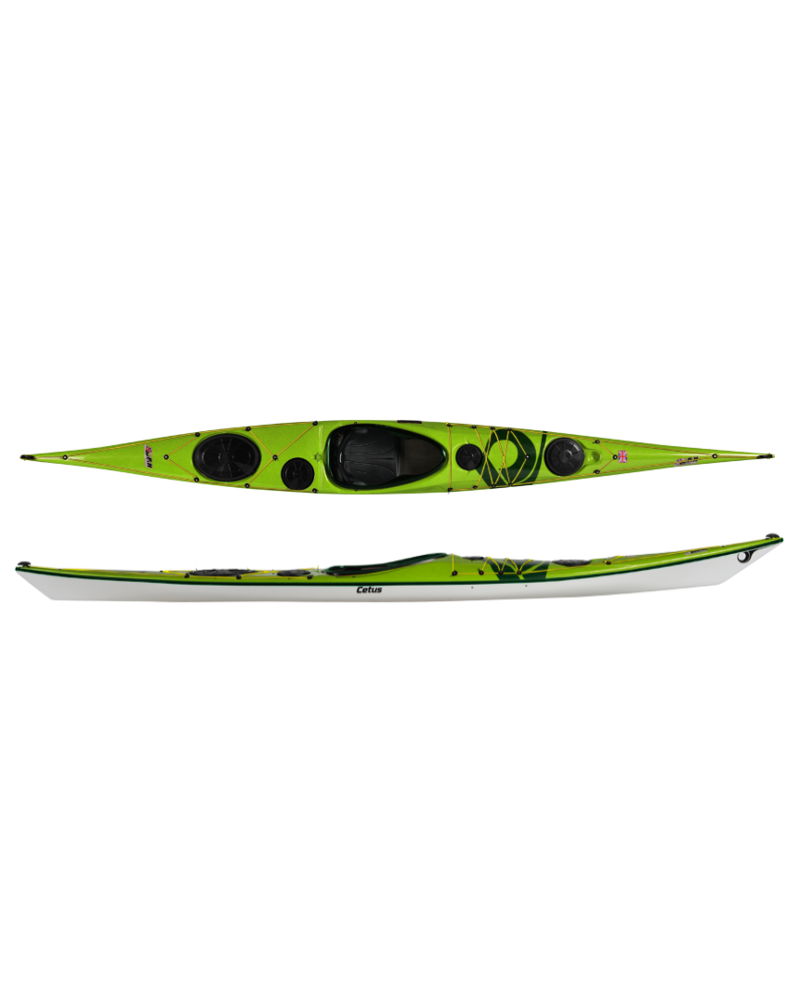 P&H Custom Sea Kayaks P&H kayak Cetus HV Performance Kevlar/Diolen Lime/White/Green (2022)