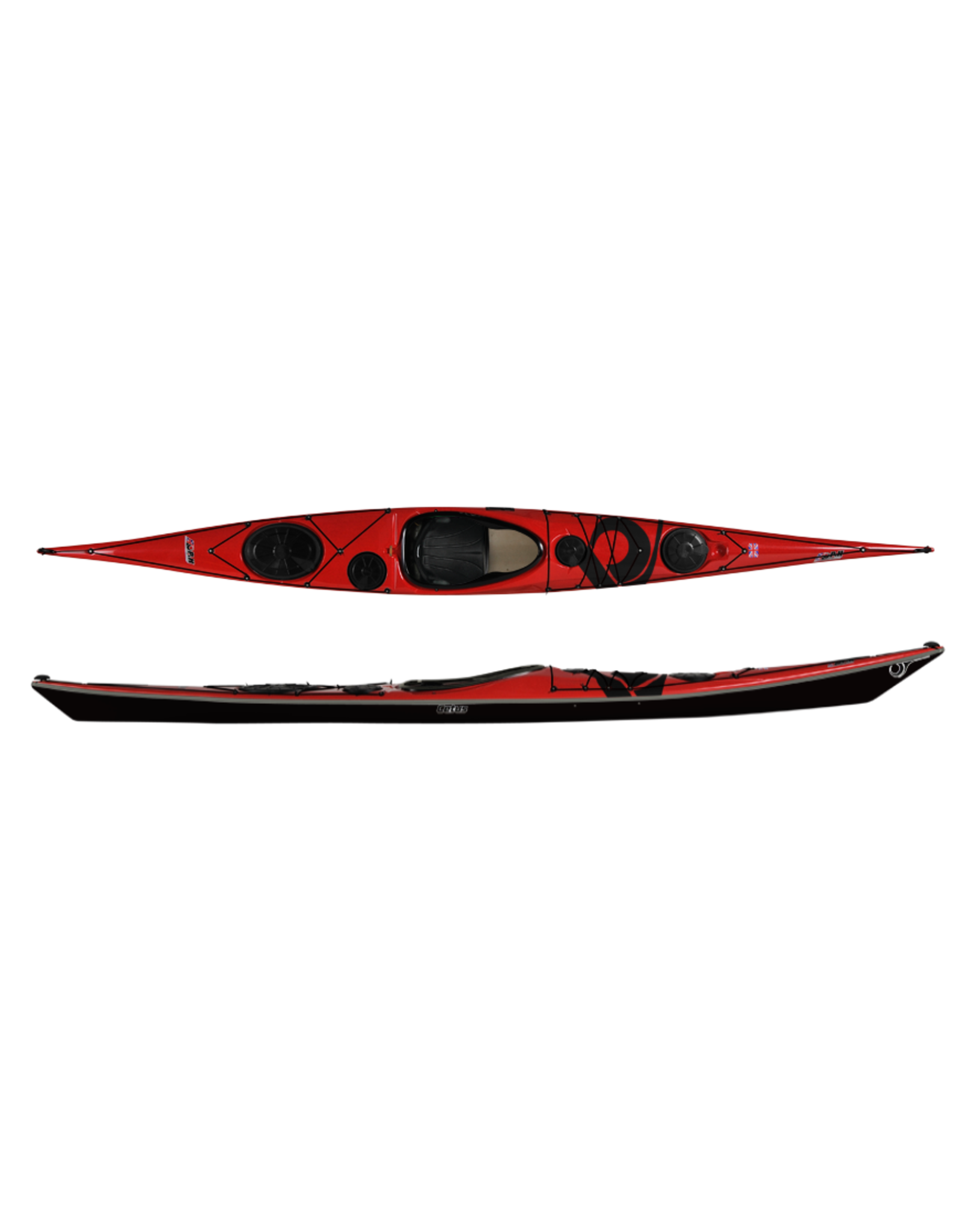 P&H Custom Sea Kayaks P&H Kayak Cetus HV Performance  Kevlar/Diolen Rouge/Noir/Noir