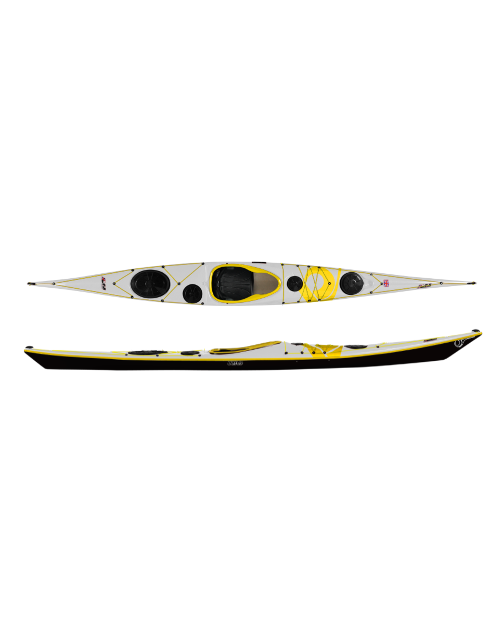 P&H Custom Sea Kayaks P&H kayak Cetus LV Performance Kevlar/Diolen White/Black/Yellow (2022)