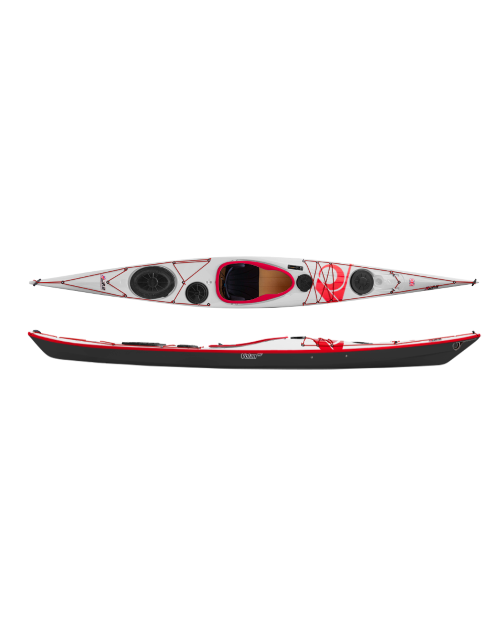 P&H Custom Sea Kayaks P&H kayak Volan 158 Performance Kevlar/Diolen White/Black/Red (2022)
