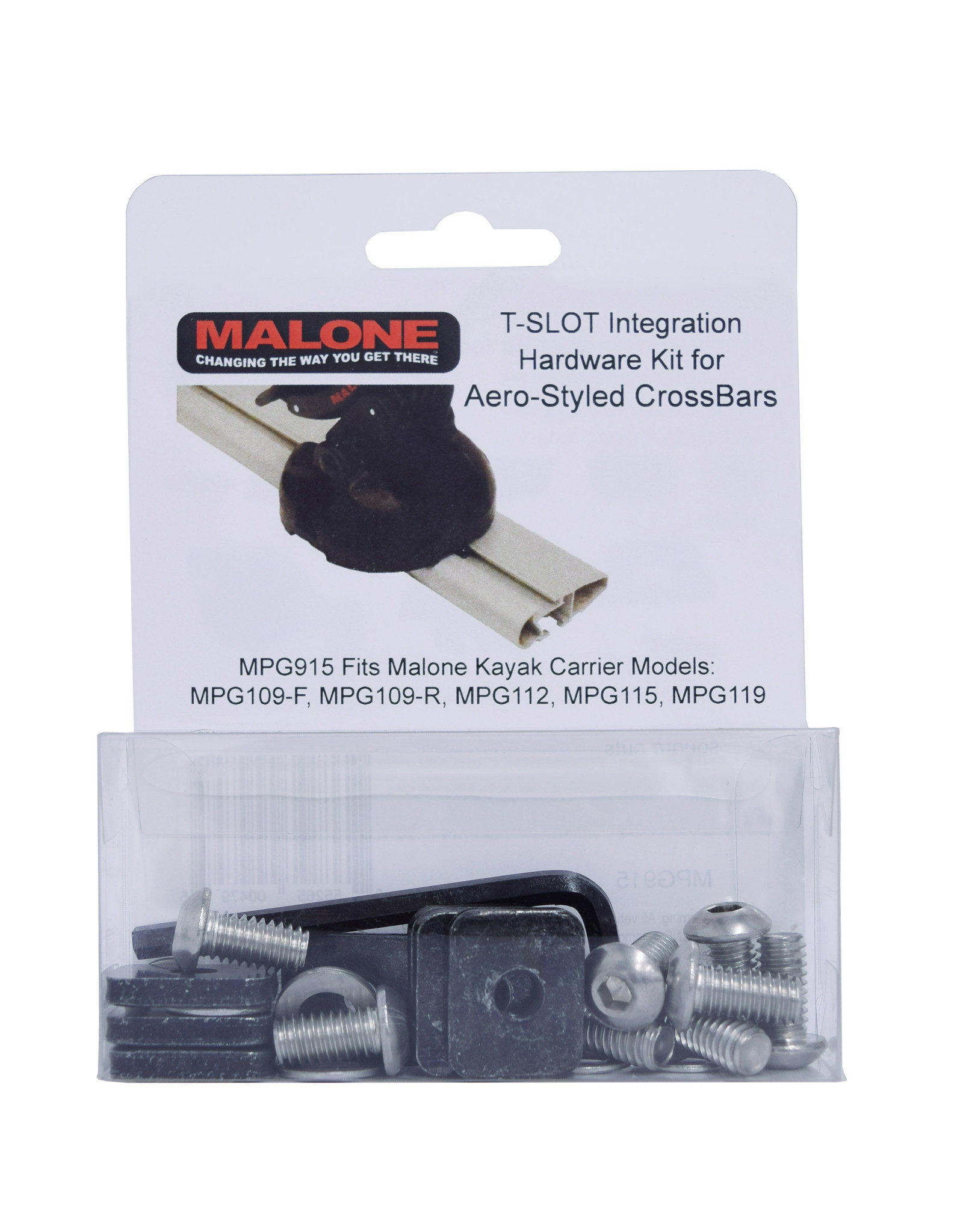 Malone Auto Rack Malone Acc. T-Slot Mounting Kit for Aero Style Bars (MPG110, 112, 115, 119)