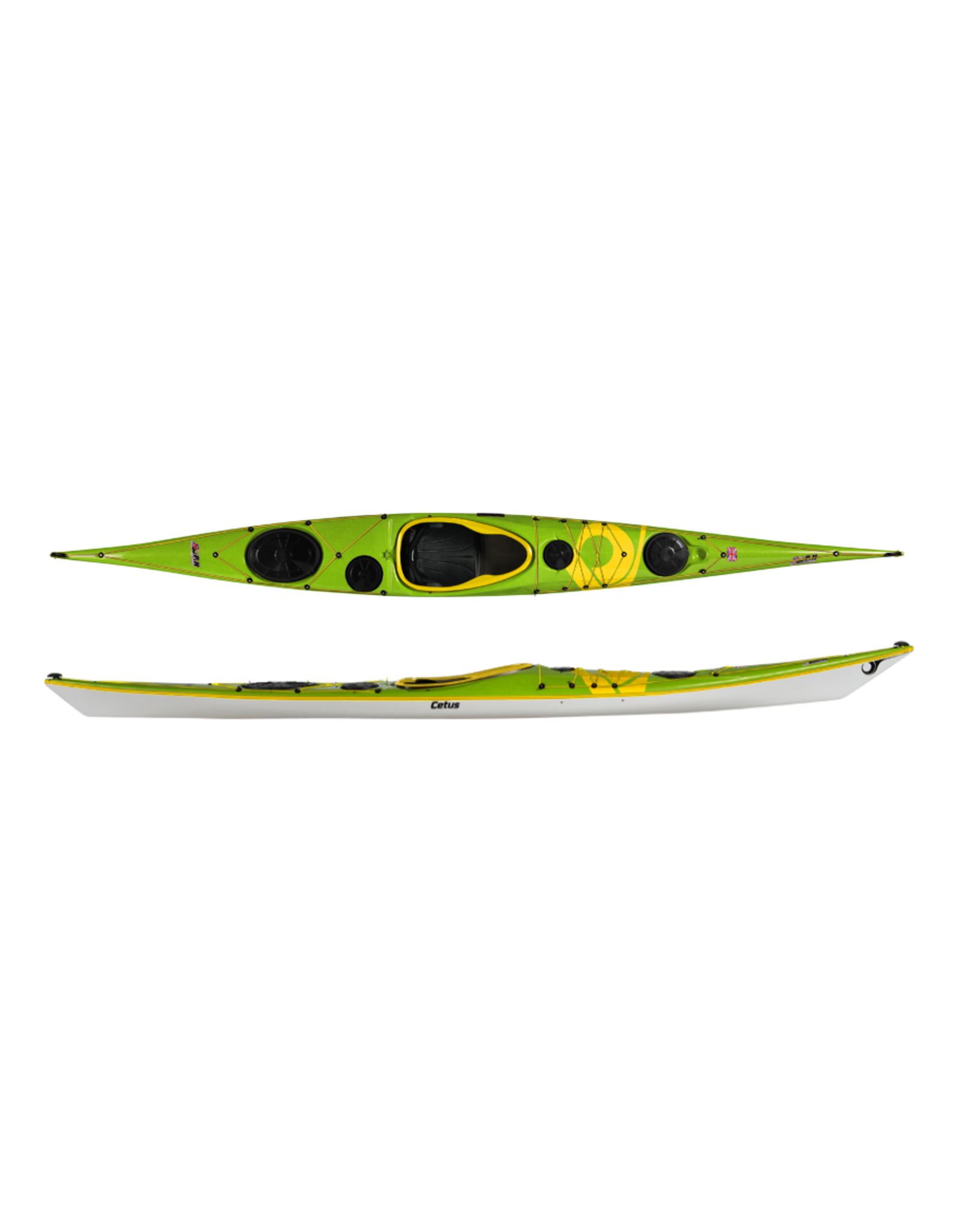 P&H Custom Sea Kayaks P&H Kayak Cetus LV Lightweight Kevlar/Carbone Light Green/Clear/Yellow