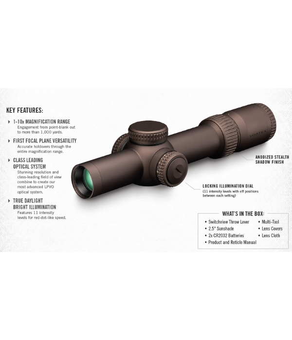 Vortex RAZOR® HD GEN III 1-10X24 FFP Riflescope