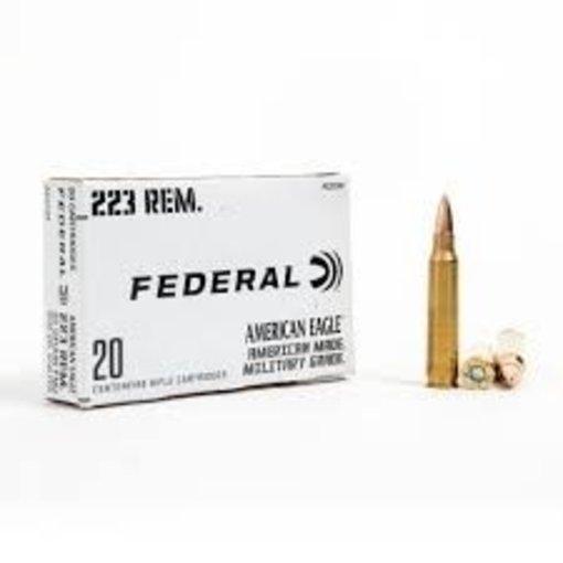FMJ American Eagle 20 Rounds 223 55 gr. FMJ -Ammunition BOXES ONLY