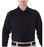 First Tactical MEN'S COTTON LONG SLEEVE POLO - MIDNIGHT NAVY