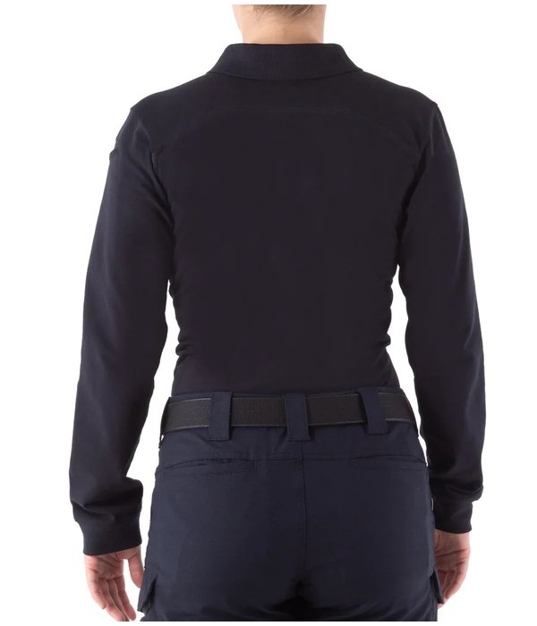 First Tactical WOMEN'S COTTON LONG SLEEVE POLO - MIDNIGHT NAVY