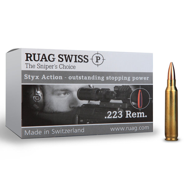 RUAG SWISS P .223 STYX ACTION 69GR, 50 ROUNDS