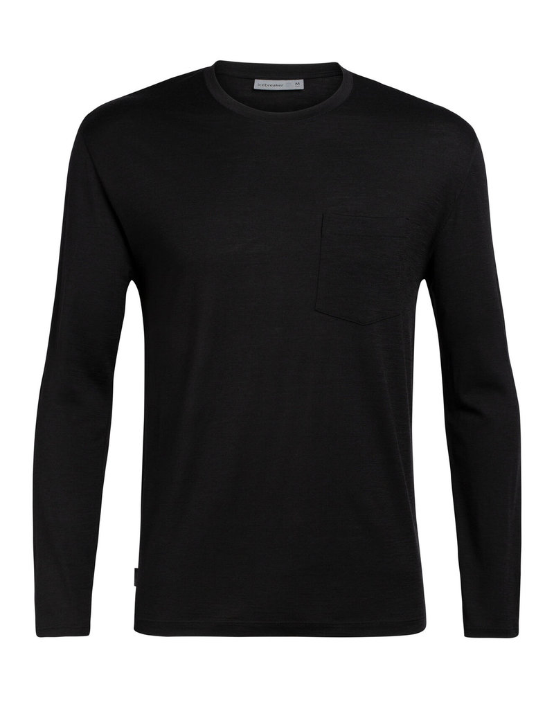 Icebreaker Mens Ravyn LS Pocket Crewe