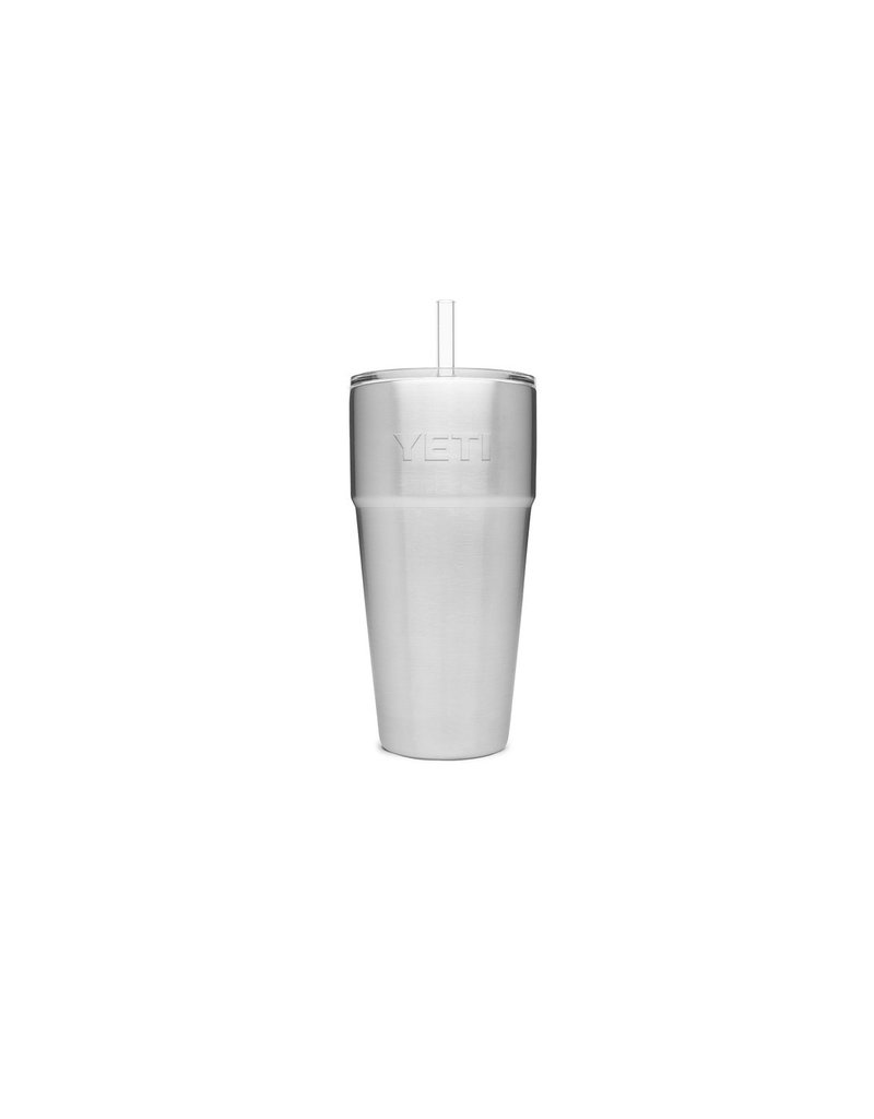 Yeti Rambler 26oz Straw Cup-White