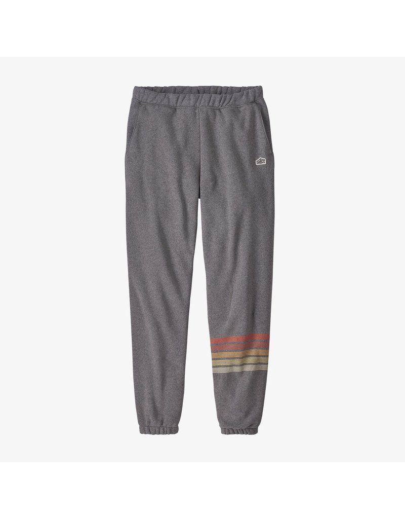 Patagonia Mens - Line Logo Ridge Stripe Uprisal Sweatpants - Gravel Heather