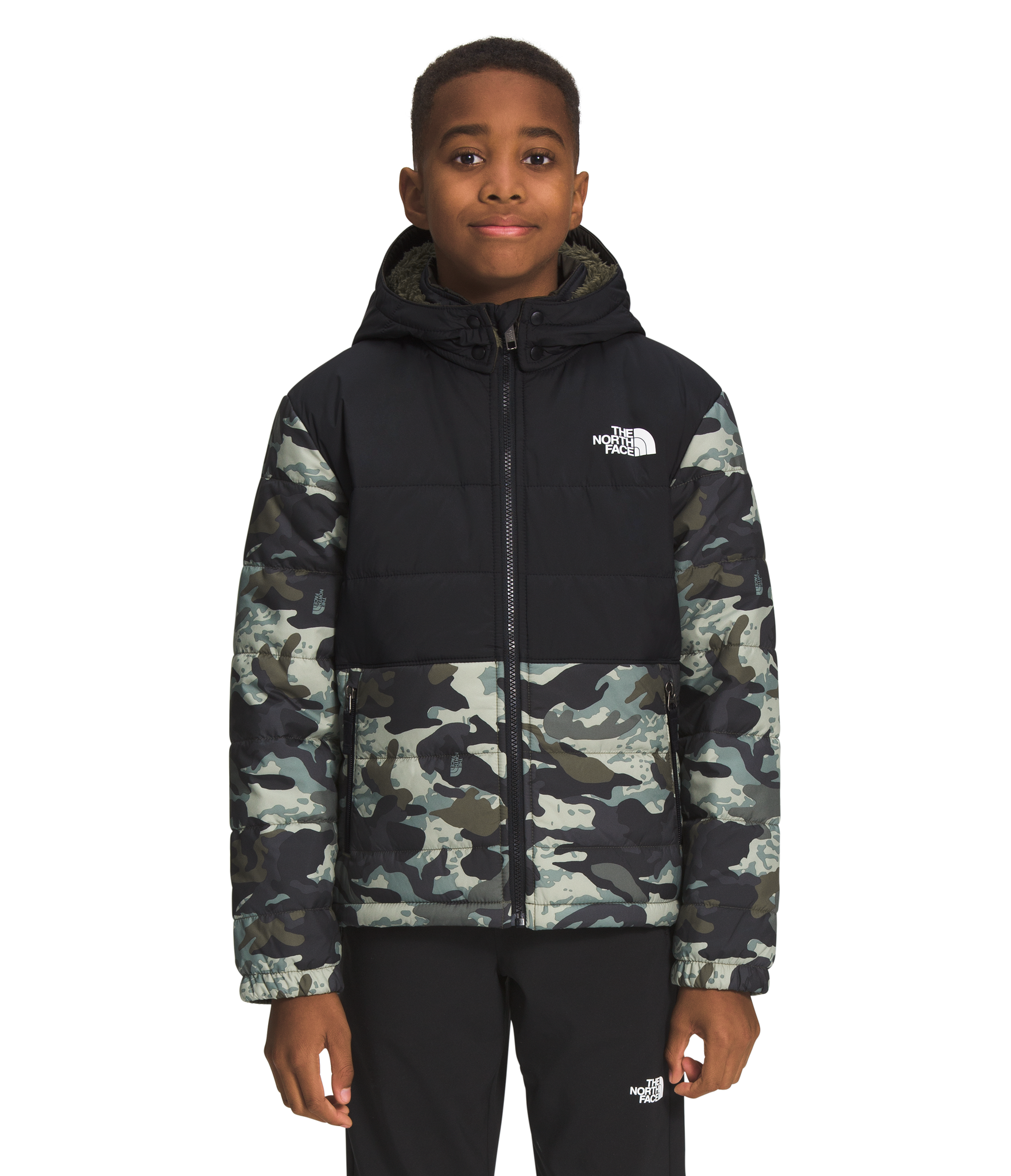 Boys' Printed Reversible Mount Chimbo Full Zip Hooded Jacket