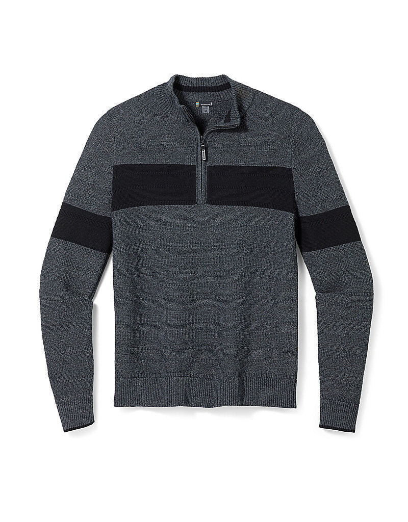 Smartwool M Ripple Ridge Stripe Half Zip Sweater