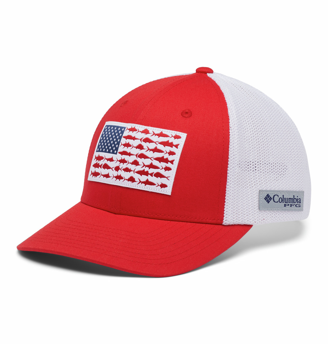 Columbia Cream PFG Fish Flag Mesh Flex Hat - View #11