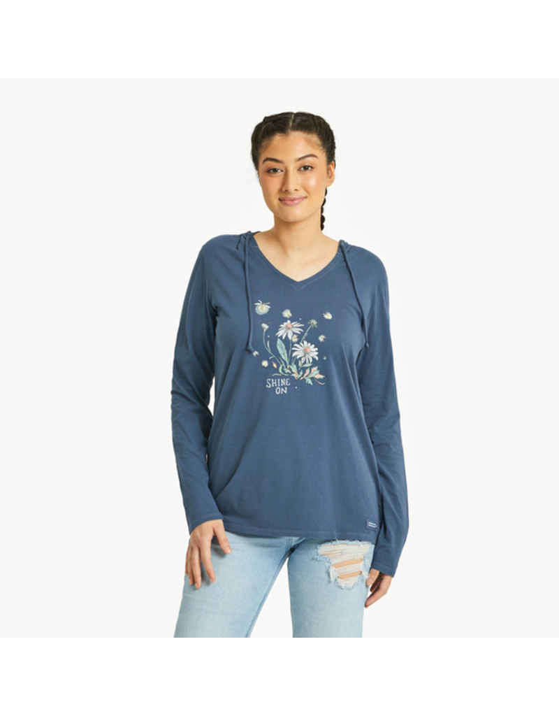 Life is Good Long Sleeve Crusher-LITE Hooded Tee Wm