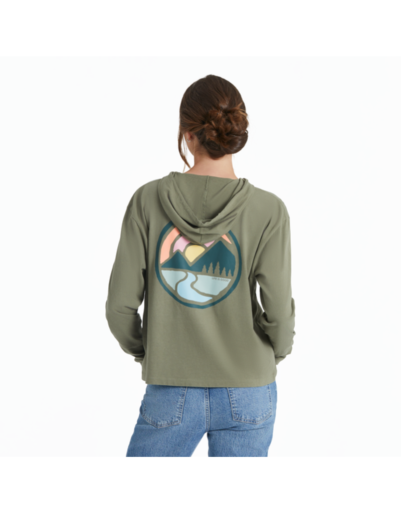 Life is Good Crusher Boxy Hoodie Wm