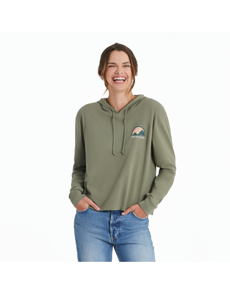 Life is Good Crusher Boxy Hoodie Wm
