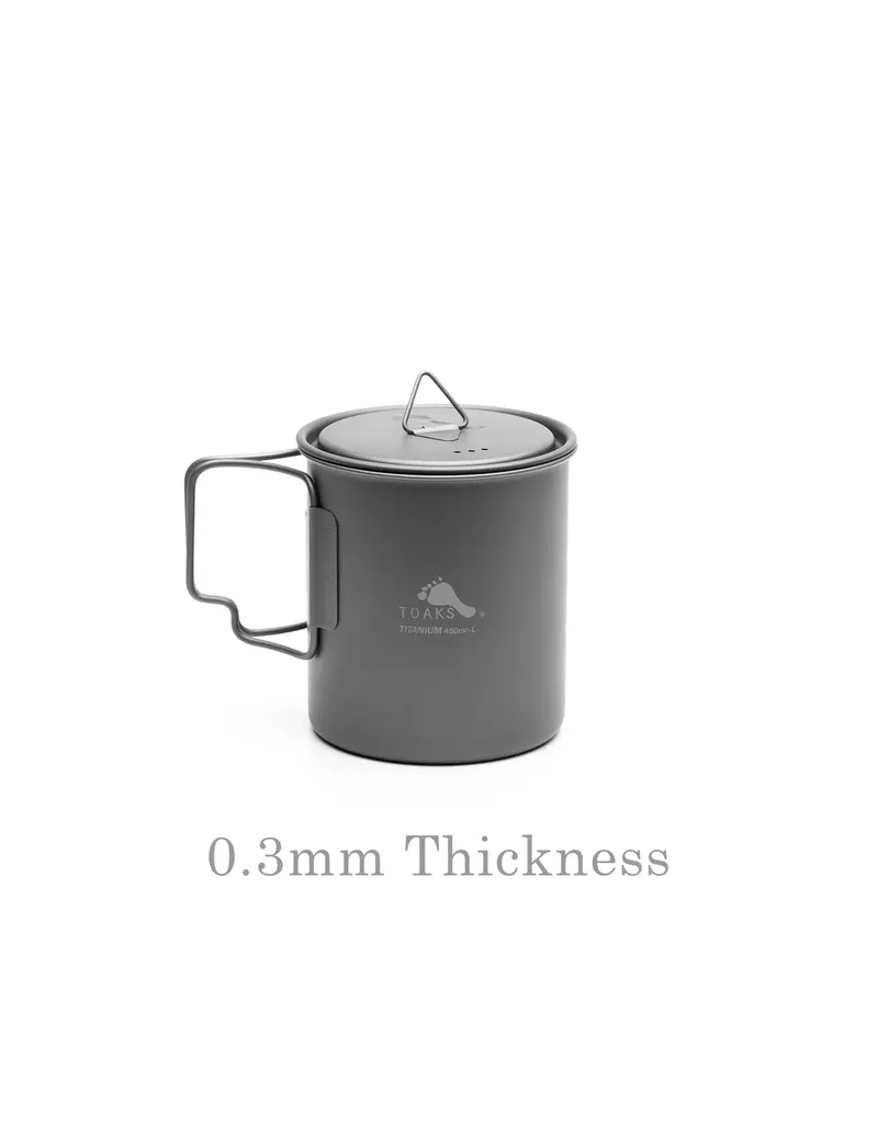 TOAKS LIGHT Titanium 450ml Cup with Lid