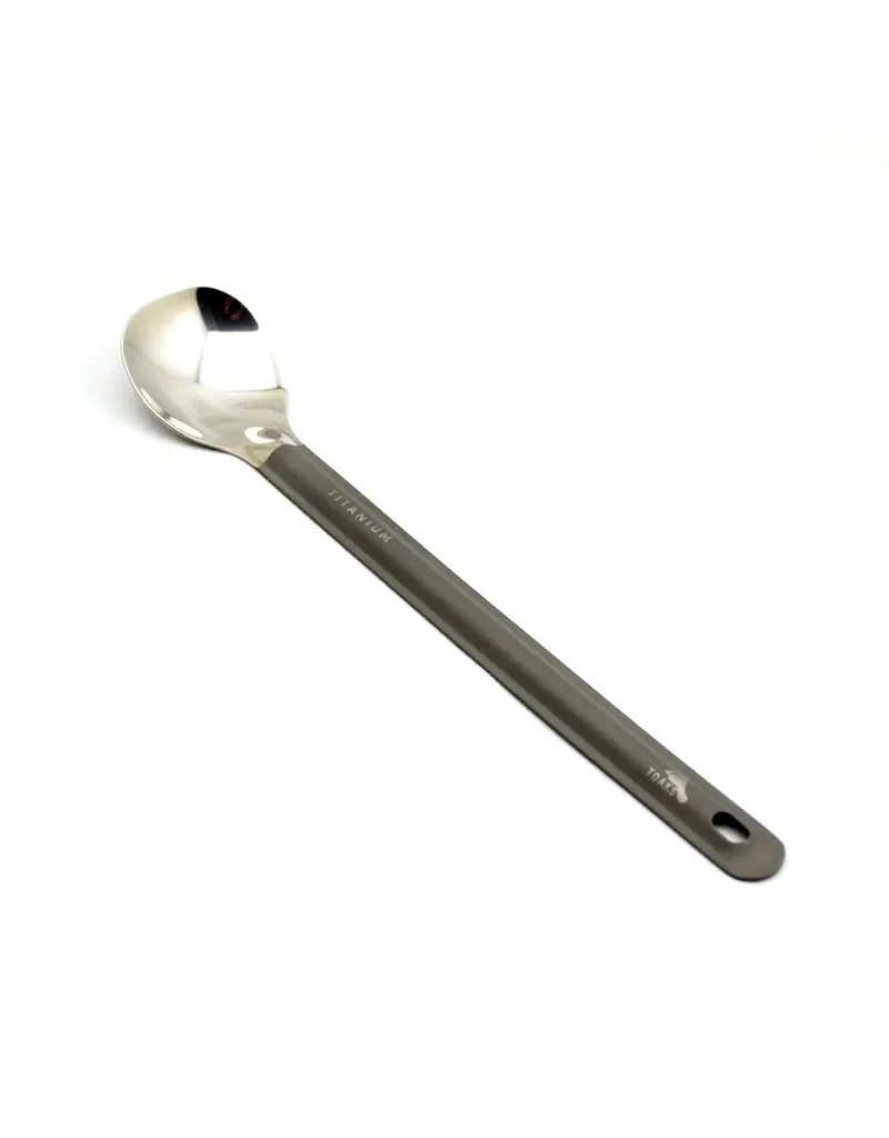 TOAKS Titanium Long Handle Spoon w Polished Bowl