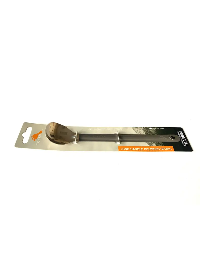 TOAKS Titanium Long Handle Spoon w Polished Bowl