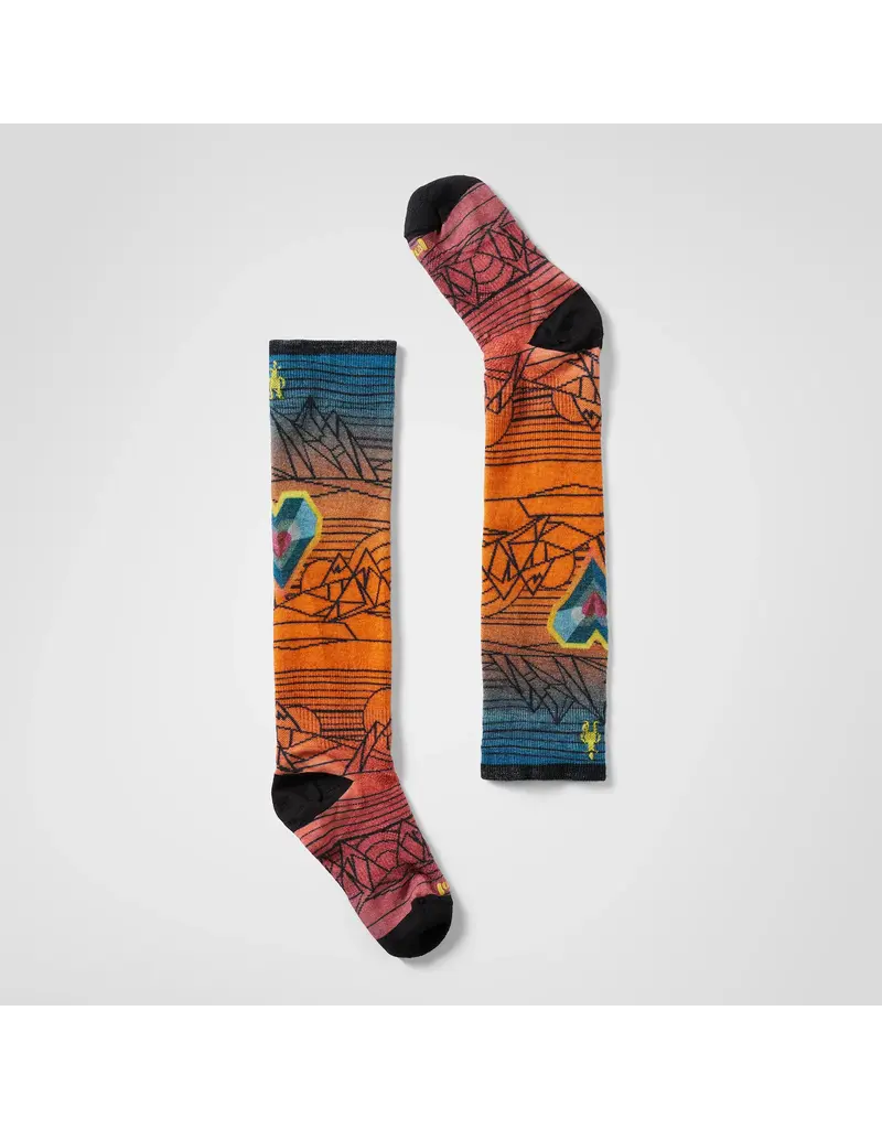 Smartwool Junior Ski Zero Cushion Geo Peaks Print OTC Socks