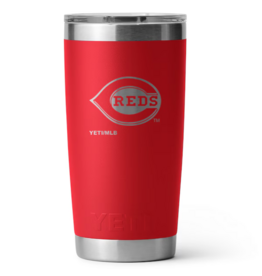YETI Rambler 20 oz MS Blk: MLB Reds