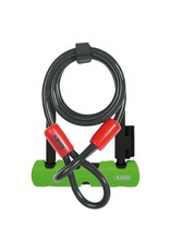Abus Abus Ultra 410 U-Lock - 3.9 x 5.5", Keyed, Black/Green, Includes Cobra cable