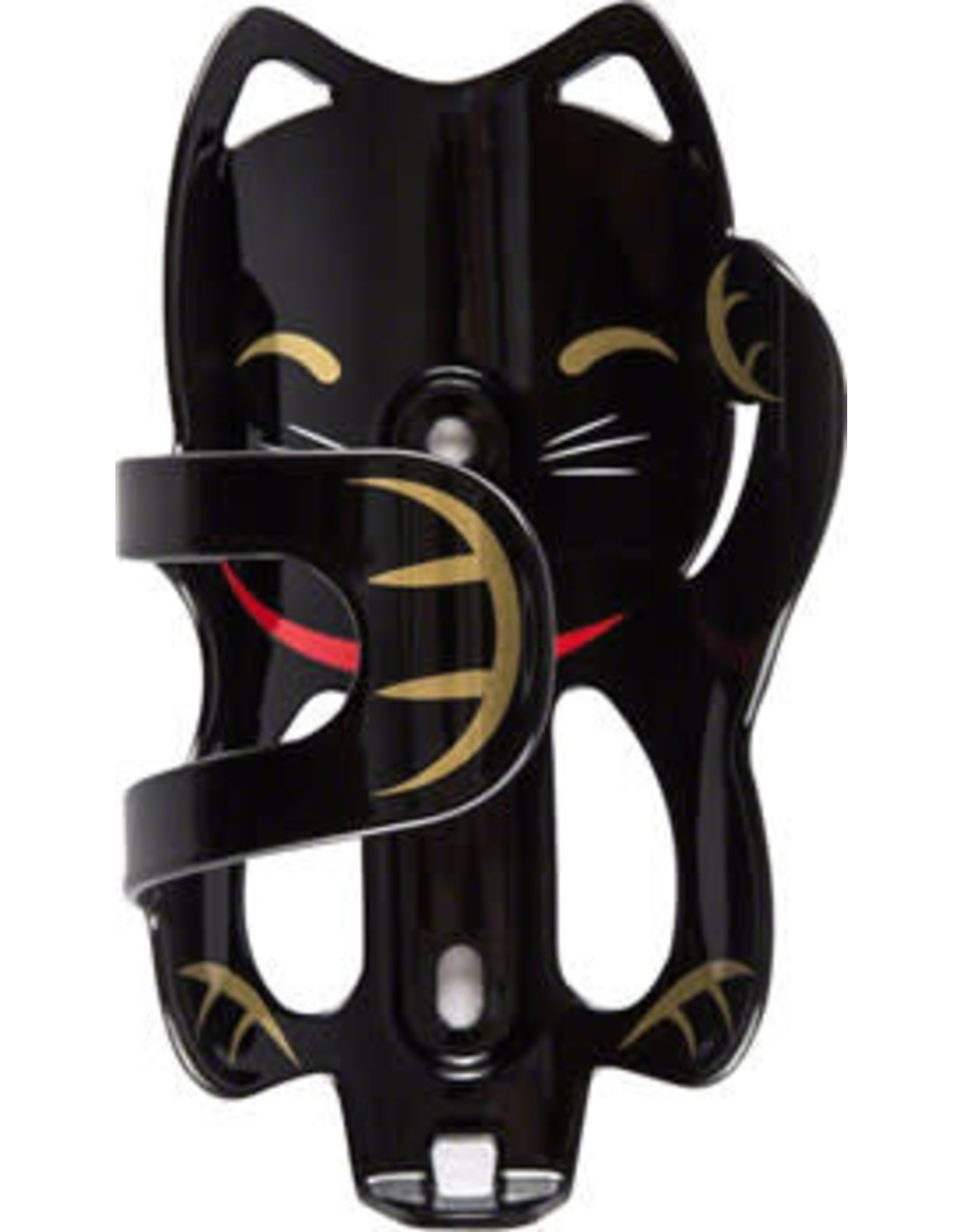 PDW Portland Design Works Lucky Cat Water Bottle Cage: Black Cat