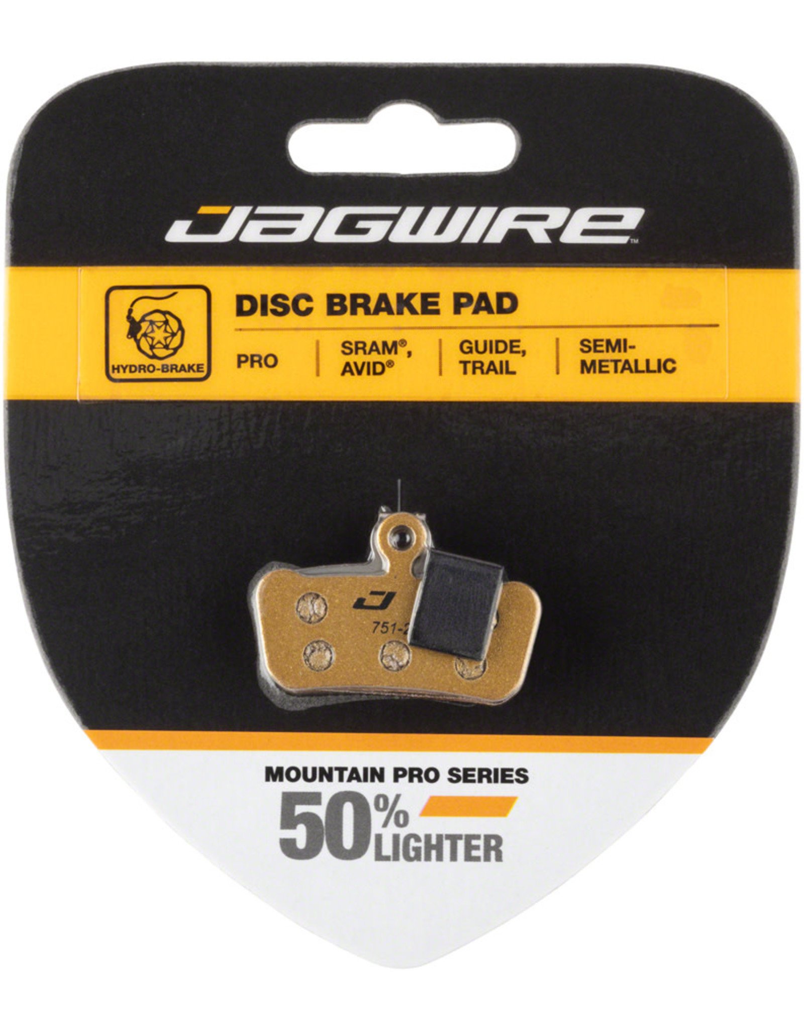 Jagwire Jagwire Mountain Pro Alloy Backed Semi-Metallic Disc Brake Pads for SRAM Guide RSC, RS, R, Avid Trail