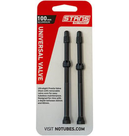 Stan's No Tubes Stan's NoTubes Alloy Valve Stems - 100mm, Pair, Black