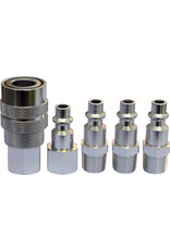 Prestacycle PrestaCycle 1/4" Industrial/Mechanical Alloy Quick Coupler Kit With 4 Plugs