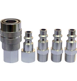 Prestacycle PrestaCycle 1/4" Industrial/Mechanical Alloy Quick Coupler Kit With 4 Plugs