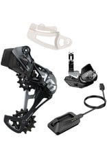 SRAM SRAM X01 Eagle AXS Upgrade Kit - Rear Derailleur for 52t Max, Battery, Eagle AXS Rocker Paddle Controller with Clamp, Charger/Cord, Lunar