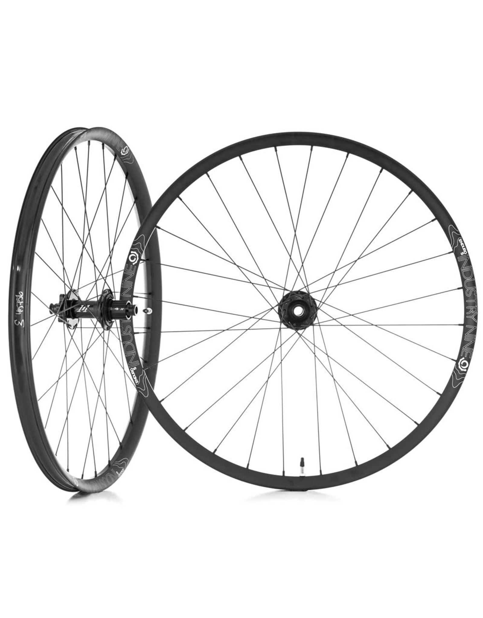 Industry Nine Industry Nine 1/1 Enduro S Wheelset, 29", 6 Bolt, Black Hub, Black Spokes, 15x110, 12x148, XD