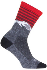 SockGuy SockGuy Summit Wool Socks - 6 inch Gray/Red/White