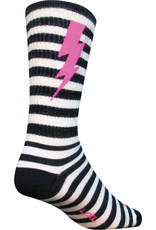 SockGuy SockGuy Wool Lightning Socks - 8 inch Black/White