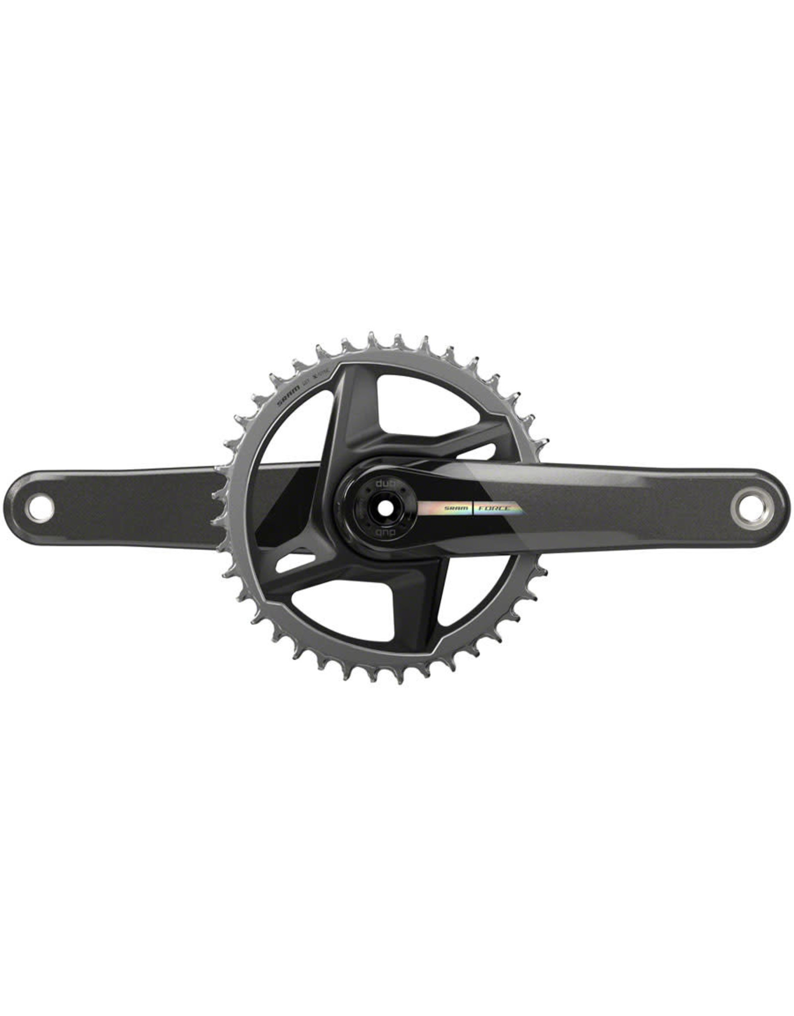 Force Wide Crankset - 170mm, 12-Speed, 40t, Direct Mount, DUB Spindle Interface, Iridescent Gray, - Two Hoosiers Cyclery, LLC