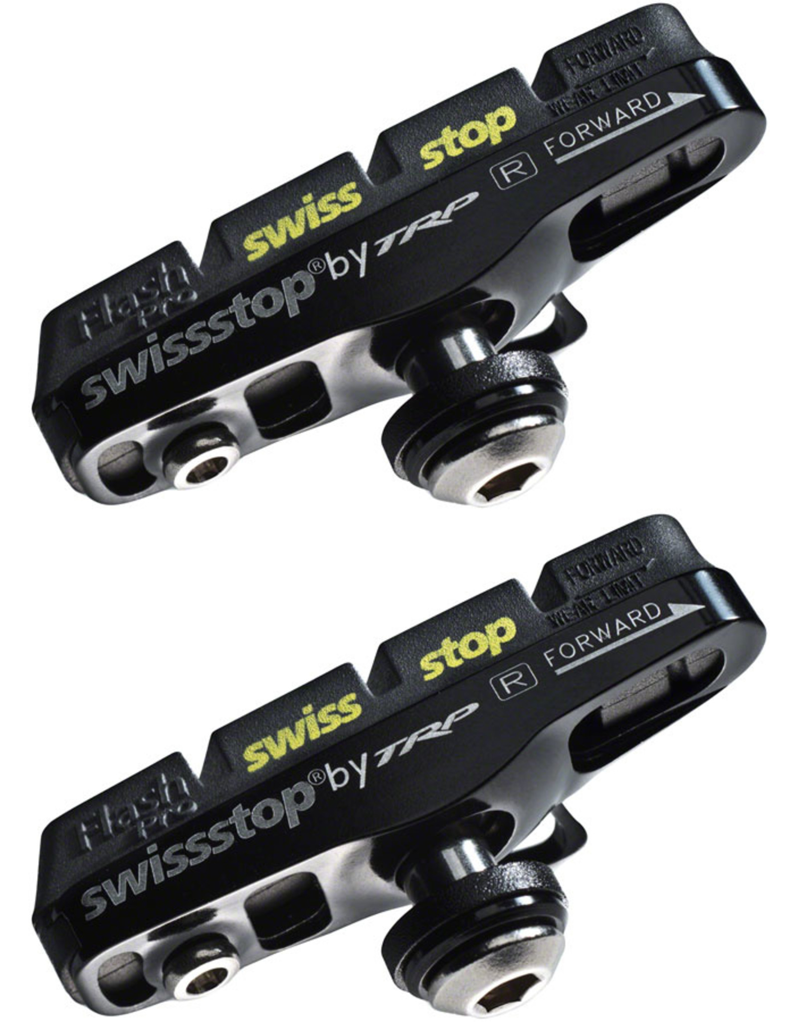 SwissStop SwissStop Full FlashPro Pair of SRAM/Shimano Rim Brake Shoes and Pads, Black Prince Compound
