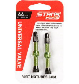 Stan's No Tubes Stan's NoTubes Alloy Valve Stems - 44mm, Pair, Green