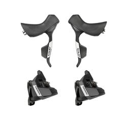 SRAM SRAM Apex AXS eTap Shift/Brake Lever and Hydraulic Disc Brake Caliper - Left/Front & Right/Rear, 12-Speed, Flat Mount, 20mm Offset, Black, D1