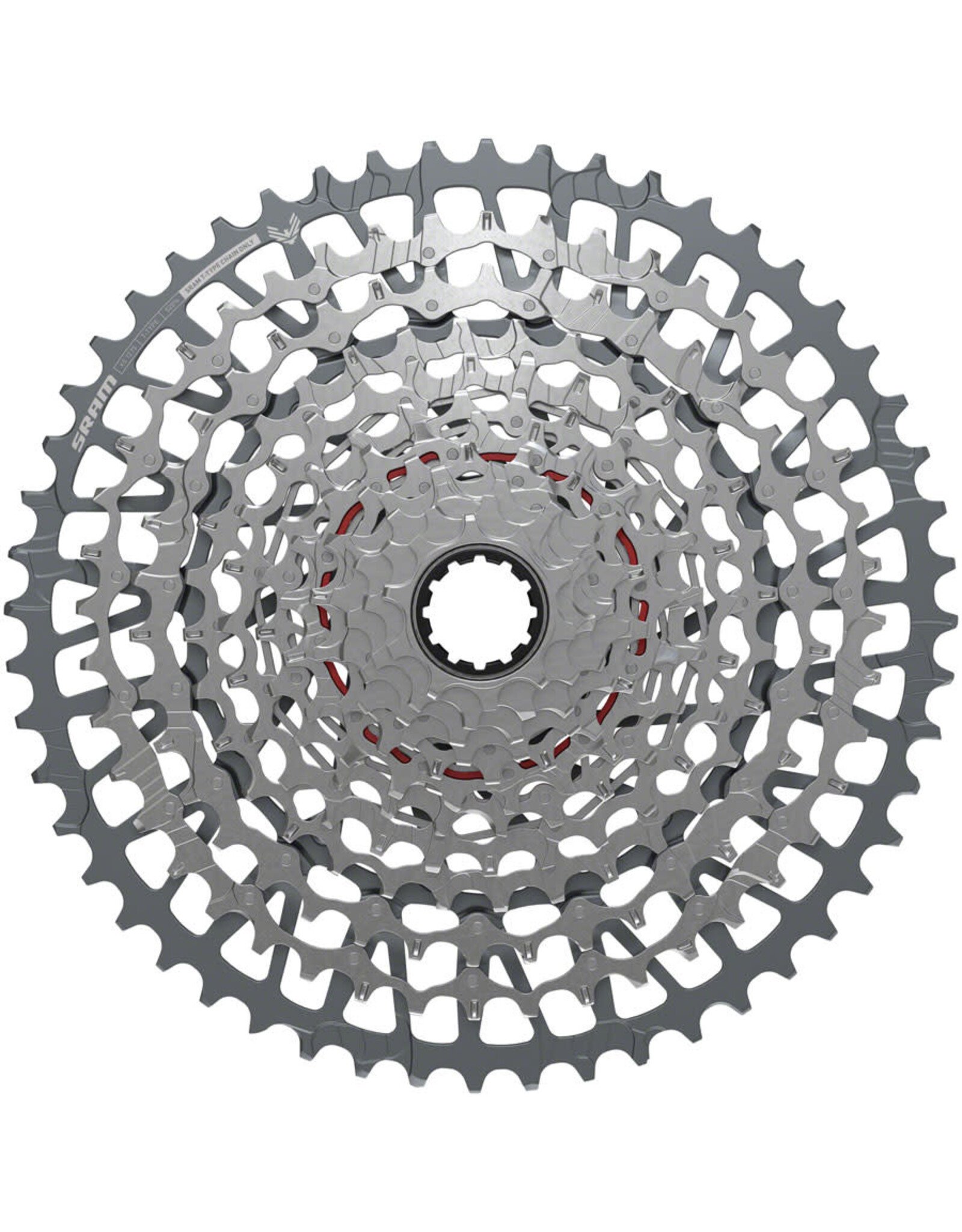 SRAM SRAM GX Eagle T-Type XS-1275 Cassette - 12-Speed, 10-52t, For XD Driver, Silver
