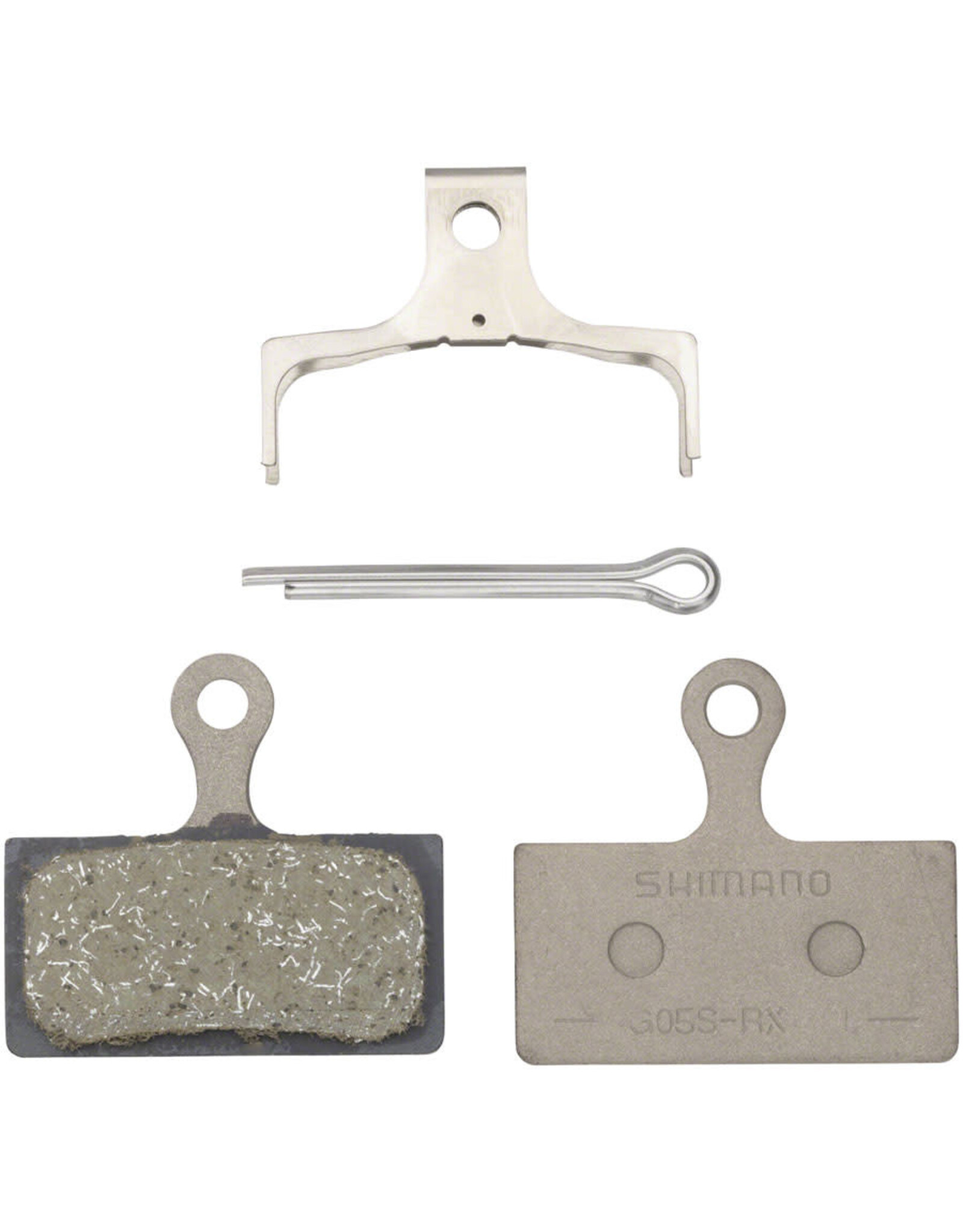 Shimano Shimano G05S-RX Disc Brake Pad and Spring - Resin Compound, Stainless Steel Back Plate, One Pair