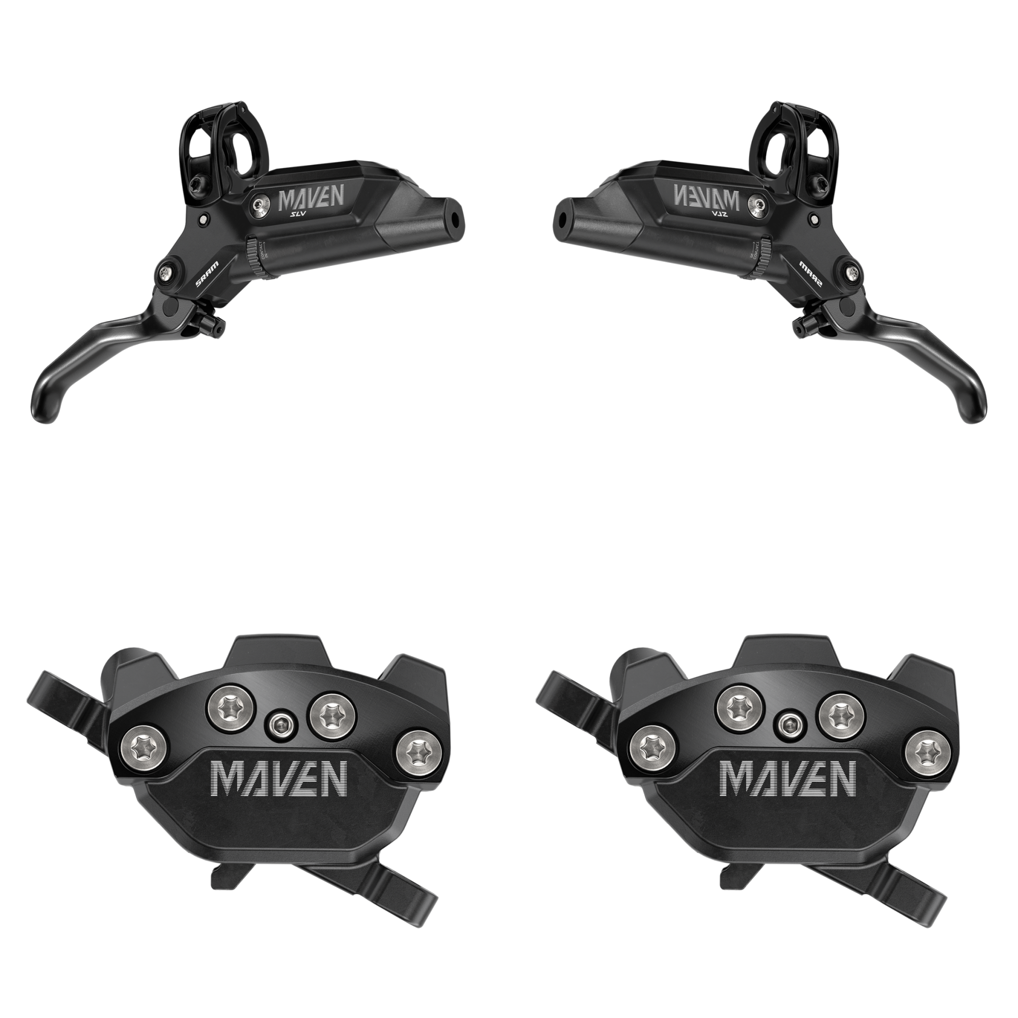 C SRAM Maven Silver Stealth Disc Brake Set Front Rear Color