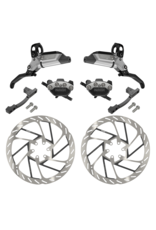 SRAM SRAM Maven Ultimate Stealth Disc Brake & Rotor Kit - Front & Rear, 2 Rotors, 2 Post Mount Adapters, Black/Silver, A1