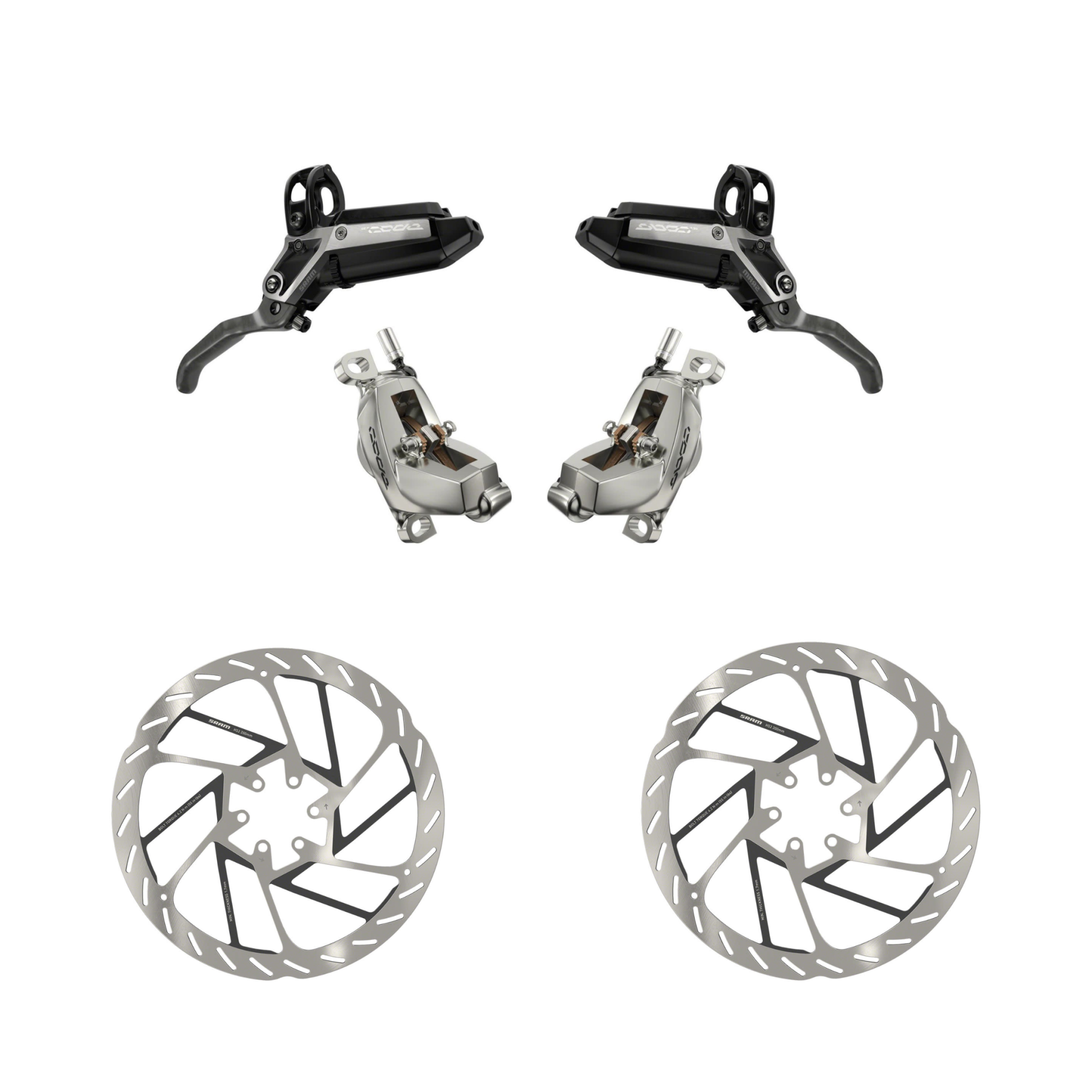 C: SRAM Code Ultimate Stealth Brake Set (FT / RR) and Rotors
