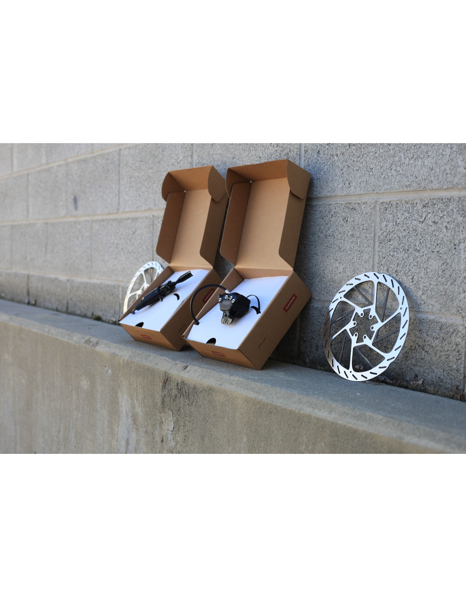 SRAM SRAM Maven Silver Stealth Disc Brake & Rotor Kit - 2 Brakes w/ Hose, 2 Rotors, 2 Post Mount Adapters, (Color Black), A1