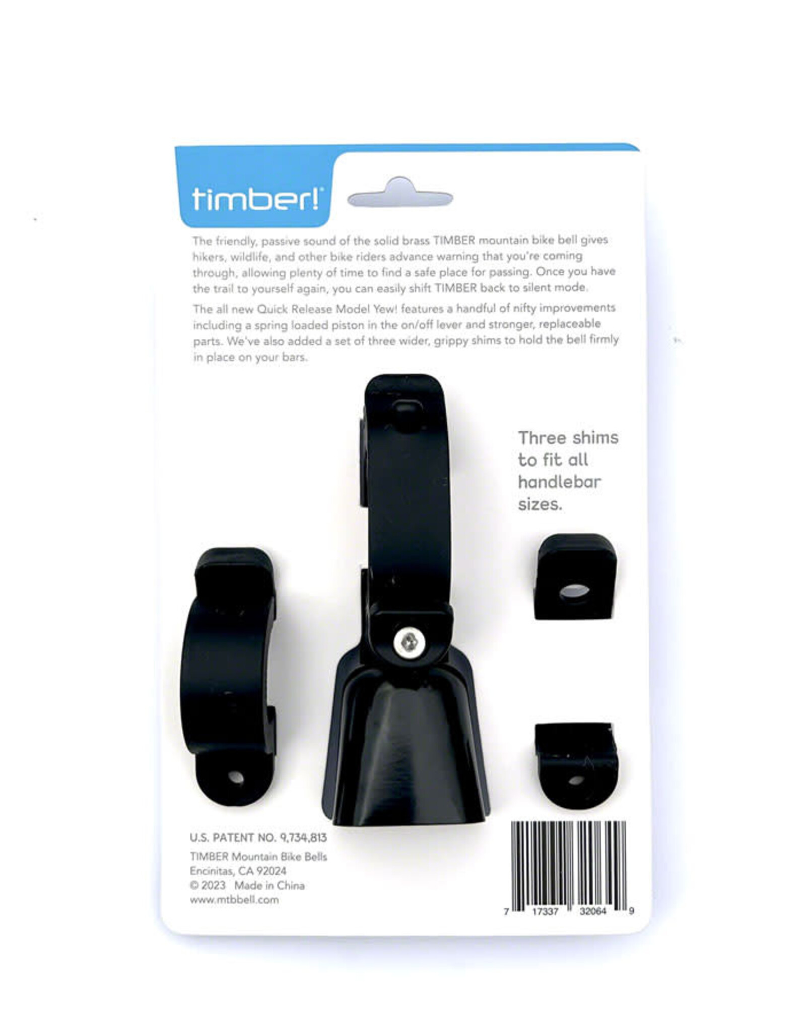 Timber MTB Timber MTB Model Yew! MTB Bell - Quick Release, Black
