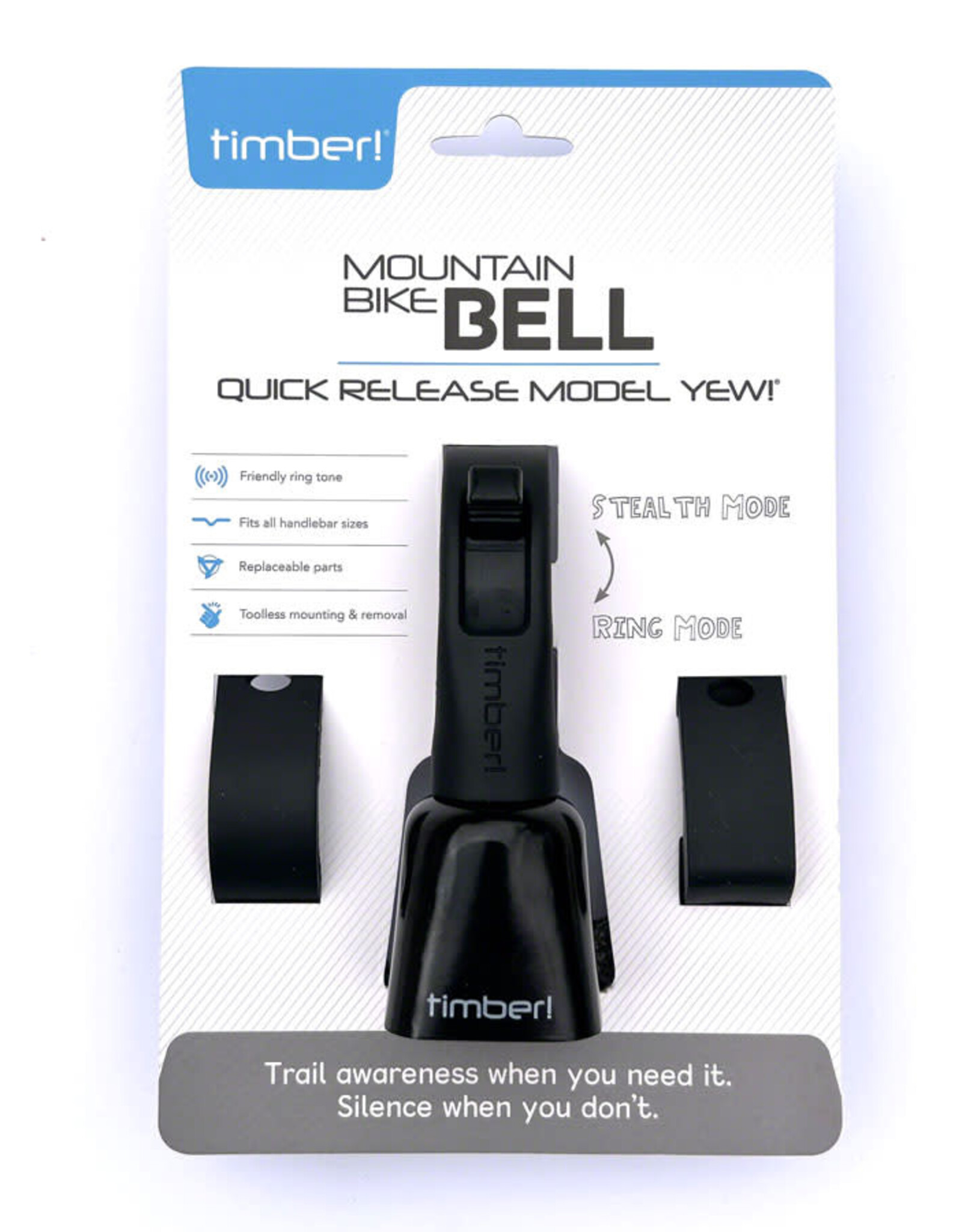 Timber MTB Timber MTB Model Yew! MTB Bell - Quick Release, Black