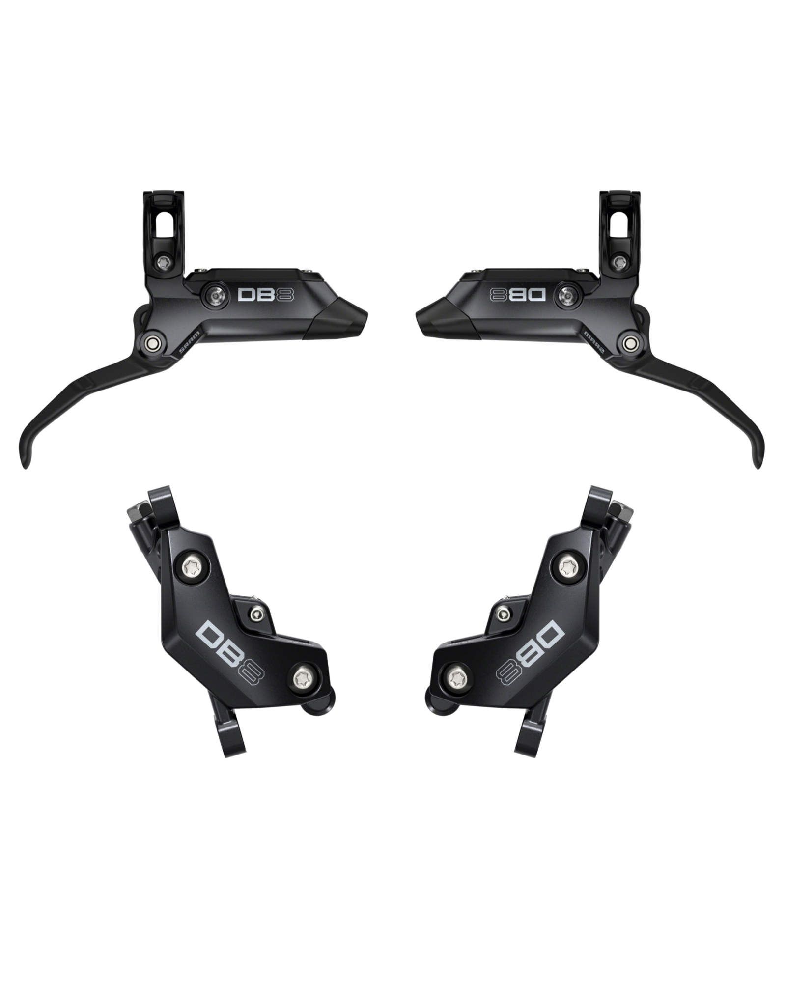 SRAM SRAM DB8 Stealth Disc Brake and Lever Set - Front & Rear, Mineral Oil, Post Mount, Diffusion Black, B1