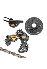 TRP TRP EVO 7 DH Drivetrain Kit, Gold, (Cassette, Derailleur, Shifter, & Chain)